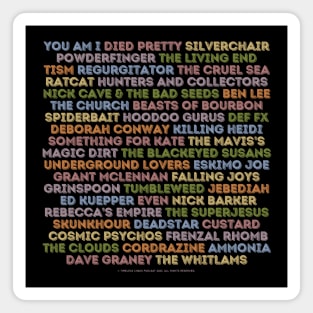 Aussie 90's Bands Back Print Magnet
